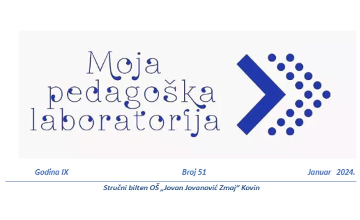 Јануарски број стручног билтена наше школе „Моја педагошка лабораторија“ – 51. број