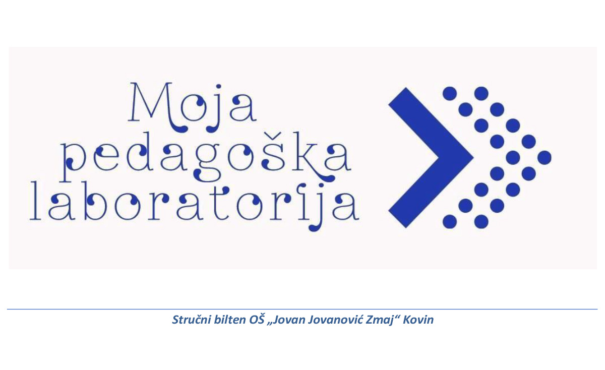Новембарски број стручног билтена наше школе „Моја педагошка лабораторија“ – 68 број